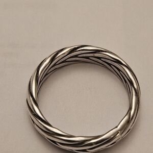 Silver Twisted Band Ring